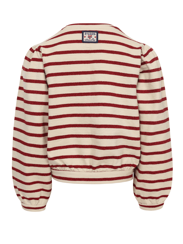 Looxs sweater Deep Red Stripe