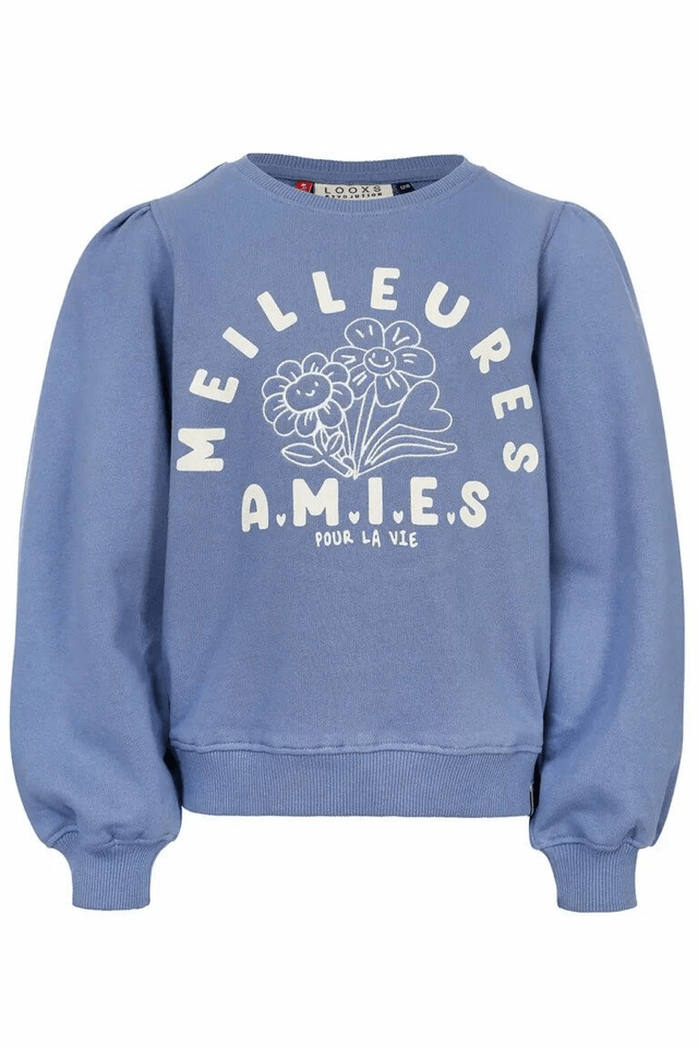 LOOXS Sweater / longsleeve Tangerine - Blauw maat 98