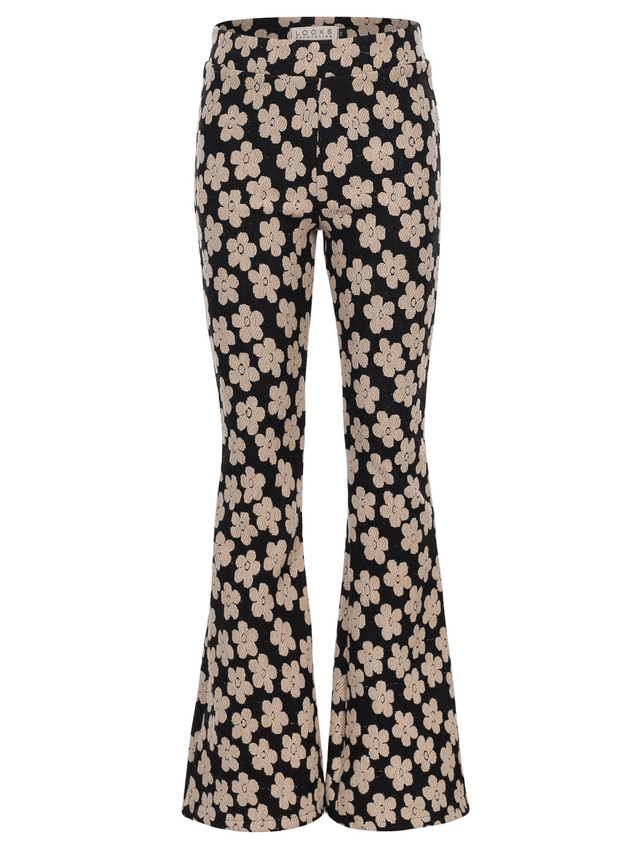 Flowerfield black Little flaire pants