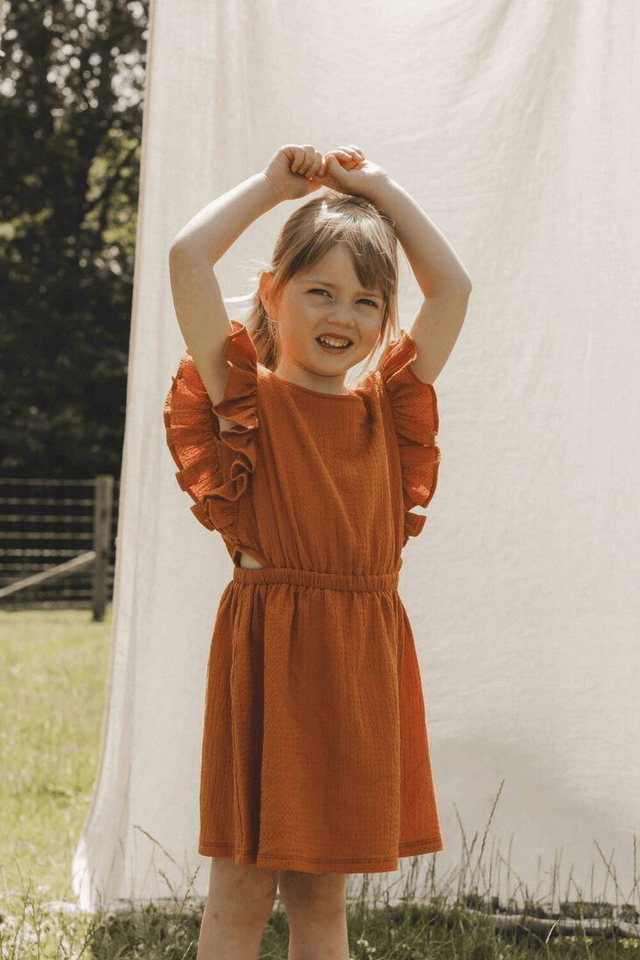 LOOXS Jurk burnt orange