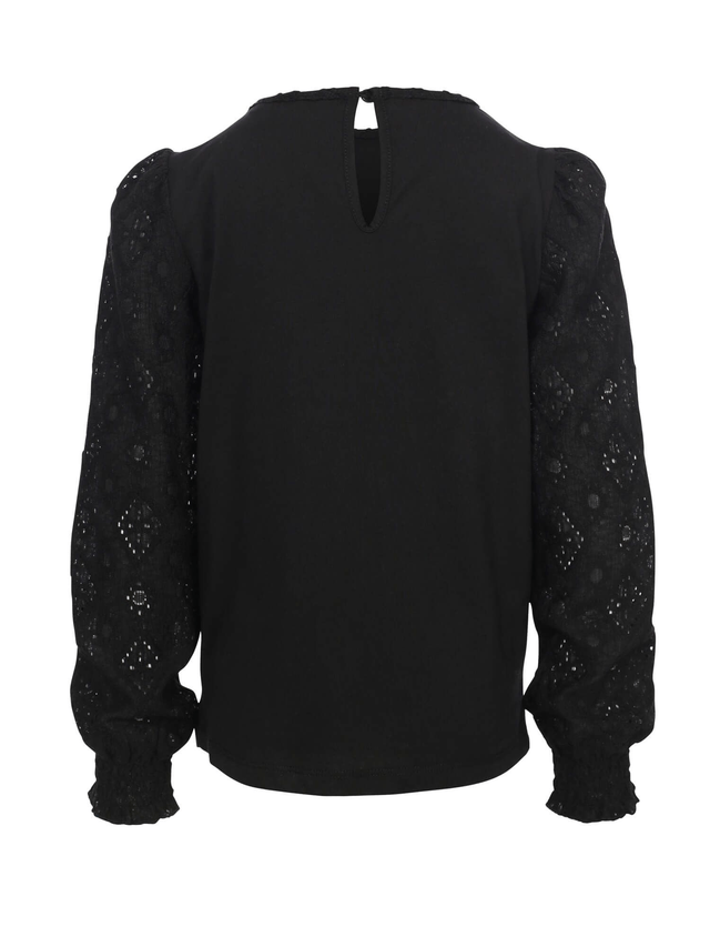 LOOXS Pebble Black Little fancy lace top