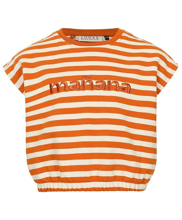 LOOXS sleeve burnt orange stripe
