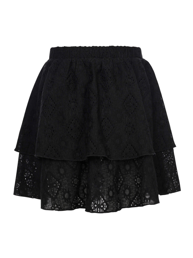 LOOXS Pebble black Little fancy lace skirt