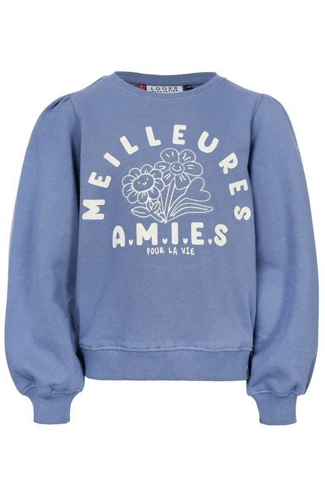 LOOXS Sweater / longsleeve Tangerine - Blauw maat 98