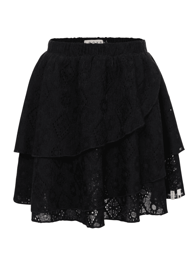 LOOXS Pebble black Little fancy lace skirt
